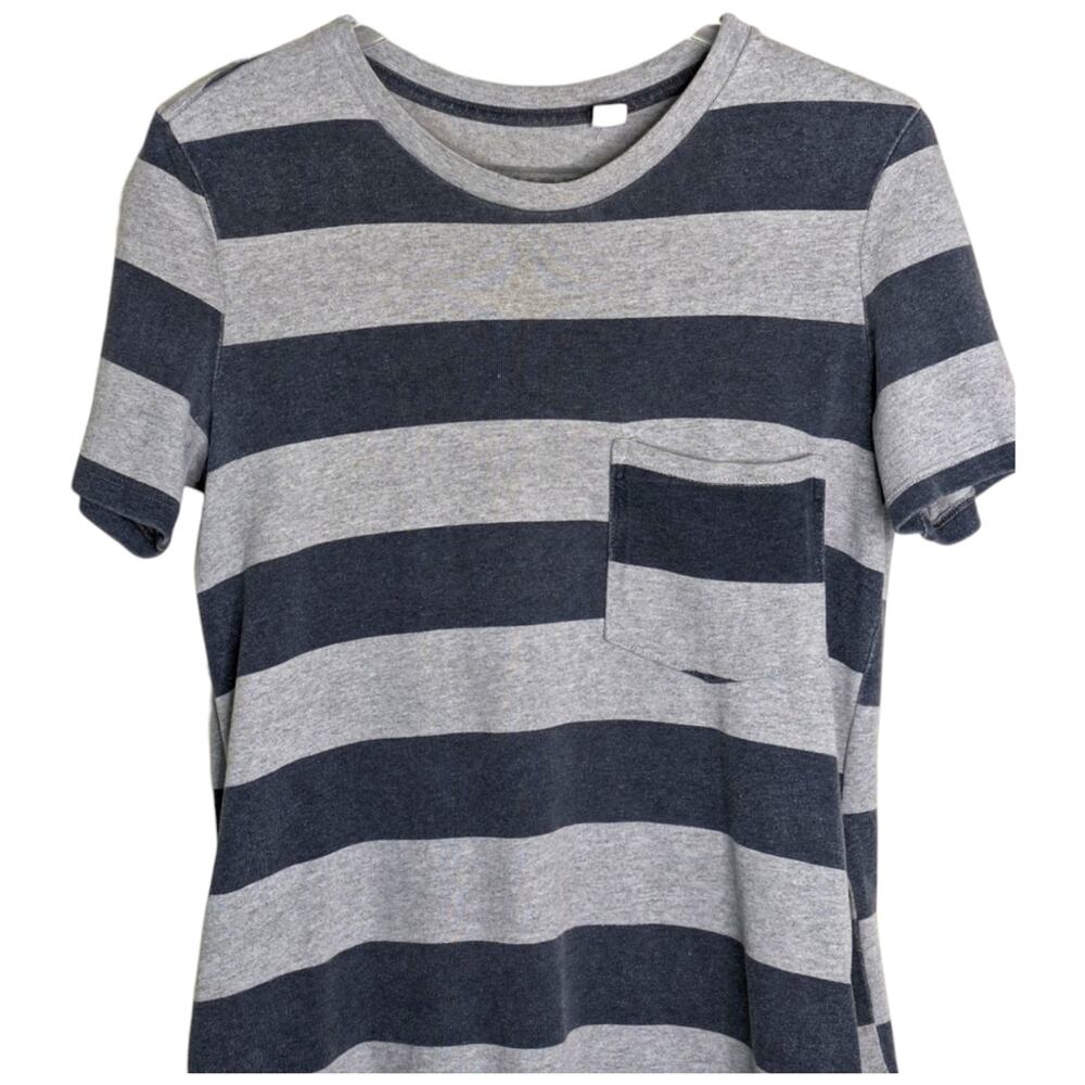 Skargorn I Am Tee Shirt 69 Dress Small Striped Pocket Minimalist Normcore